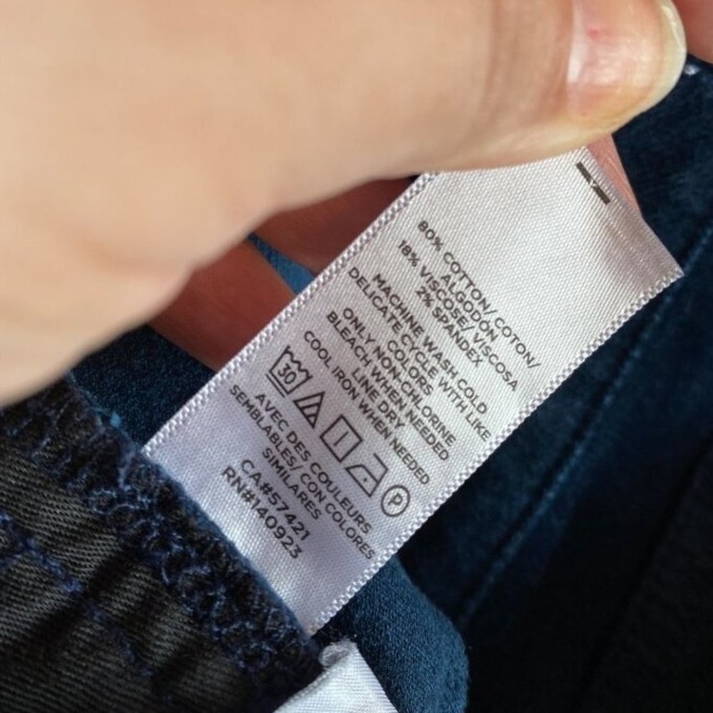 Blue velvet like‎ tapered jeans pants women 27/4 - Picture 4 of 5